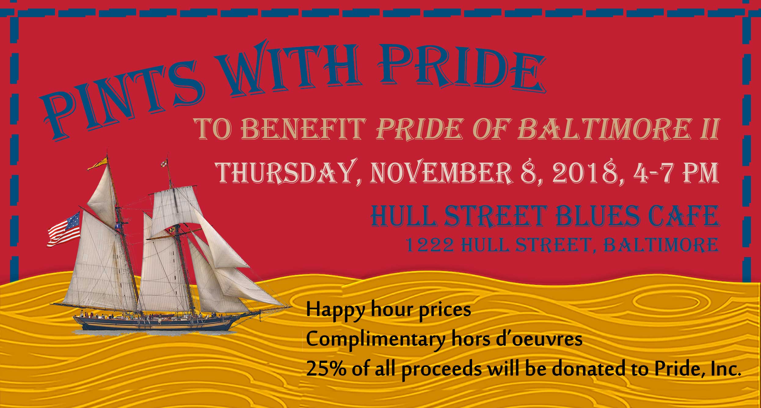 Pints with Pride at Hull Street Blues Cafe November 8, 2018