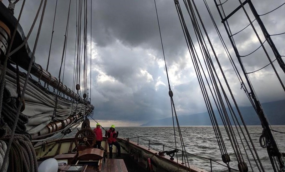 Dark skies over the St. Lawrence River