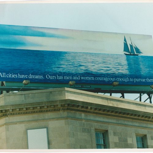 Pride featured on a billboard in Baltimore, June 1986.
