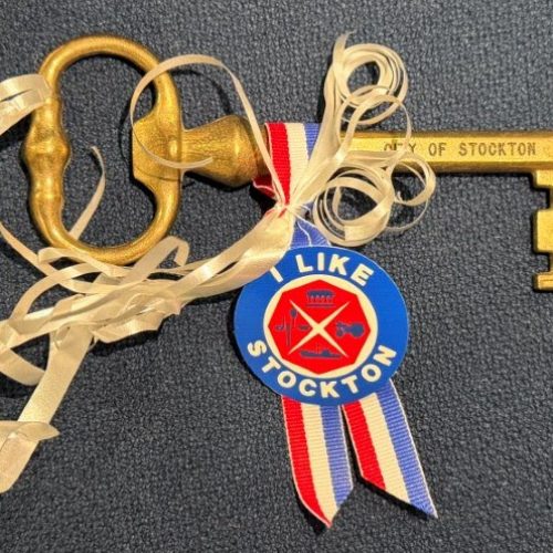 Key to the City of Stockton, California. Gifted to Pride of Baltimore, inc. in 1983.